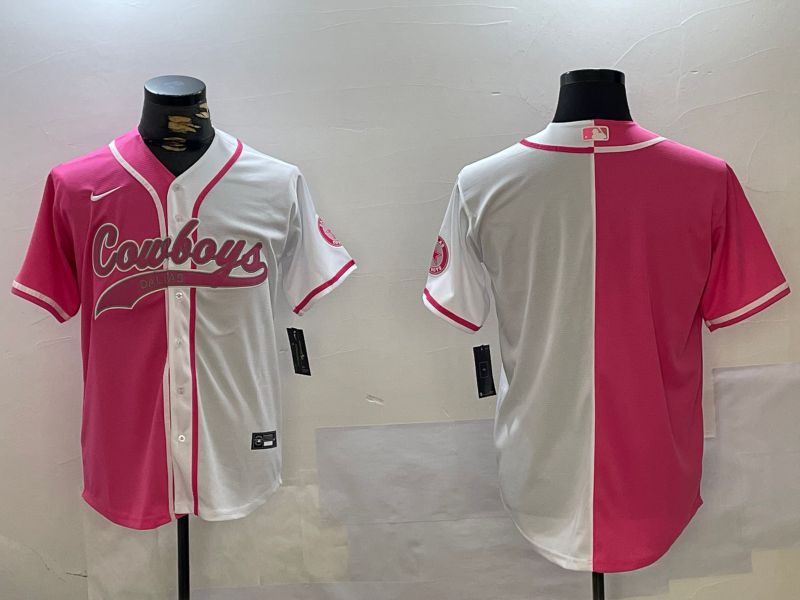 Men Dallas Cowboys Blank white pink Joint Name 2024 Nike Limited NFL Jersey style 13->dallas cowboys->NFL Jersey